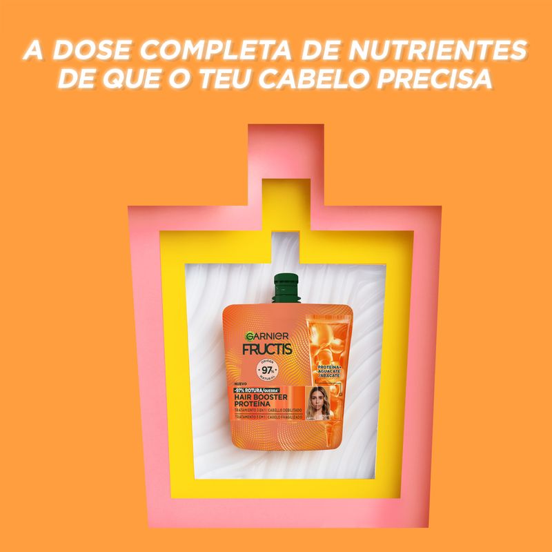 Garnier Hair Booster Proteína Tratamiento 3-En-1 Para Un 97% Menos De Rotura Del Cabello*