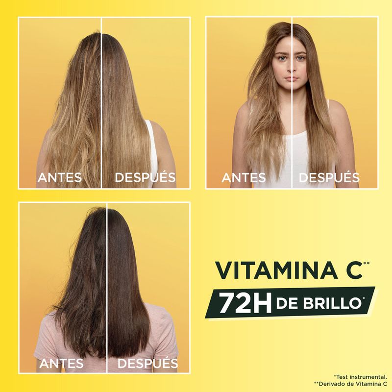 Garnier Hair Booster Vitamina C* Tratamiento 3-En-1 Para 72H De Brillo En El Cabello**