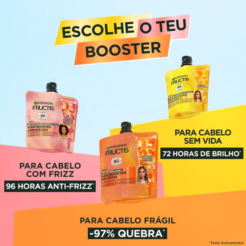 Garnier Hair Booster Vitamina C* Tratamiento 3-En-1 Para 72H De Brillo En El Cabello**