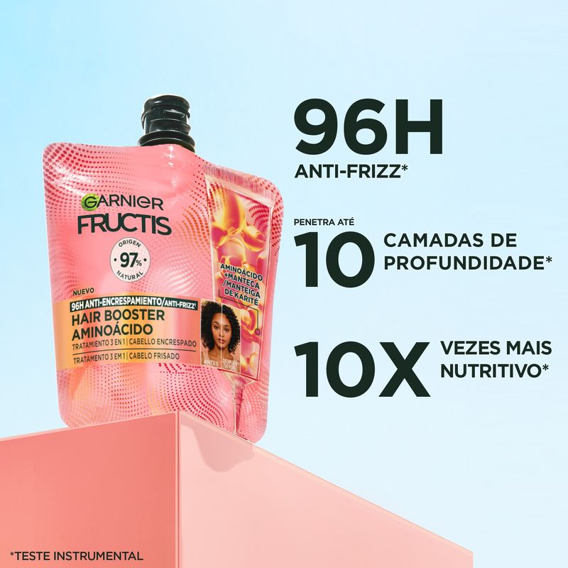 Garnier Hair Booster Aminoácido Tratamiento 3-En-1 Para 96H Antiencrespamiento*