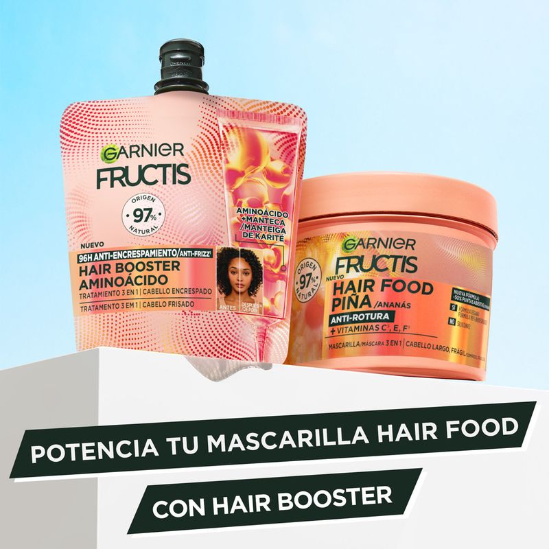 Garnier Hair Booster Aminoácido Tratamiento 3-En-1 Para 96H Antiencrespamiento*