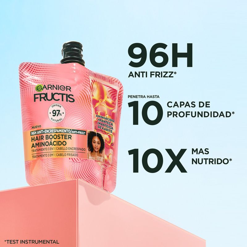 Garnier Hair Booster Aminoácido Tratamiento 3-En-1 Para 96H Antiencrespamiento*