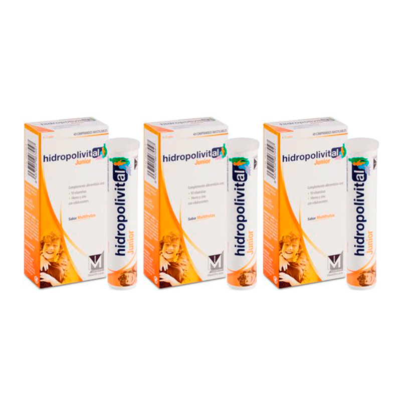 Hidropolivital Junior Triplo  Complemento Alimenticio 3 x 40 comprimidos Masticables