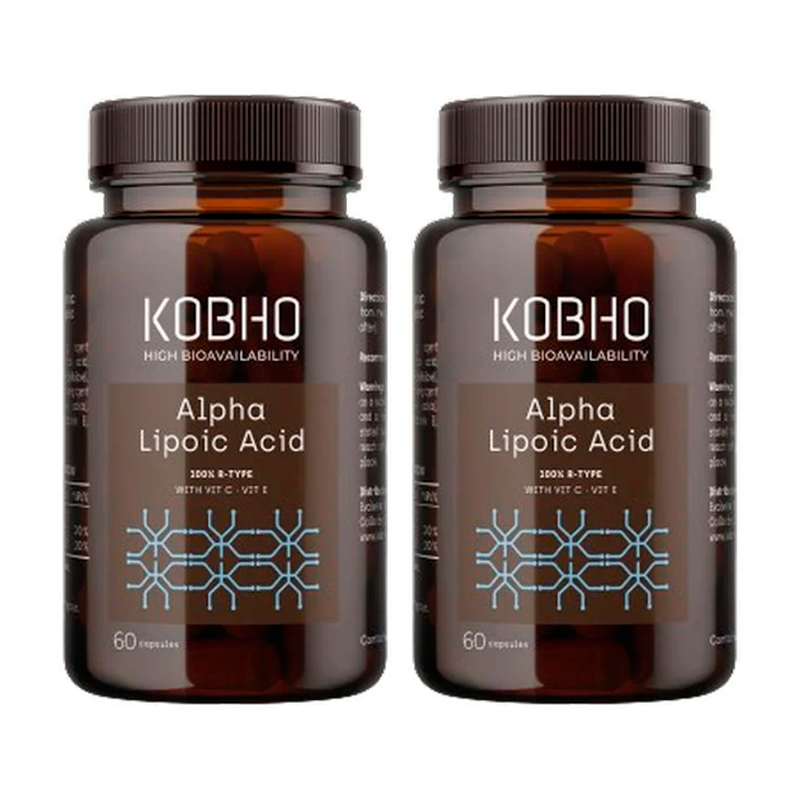 Kobho Labs  Duplo Suplemento Ácido Alfa Lipoico, 2 x 3 x  60 cápsulas