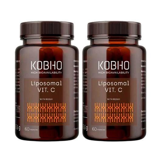 Kobho Labs  Duplo  Suplemento Vitamina C Liposomal + Reishi, 2 x  3 x  60 cápsulas