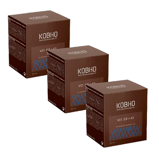 Kobho Labs Triplo Suplemento Vitamina D3 + K2, 3 x 20 viales