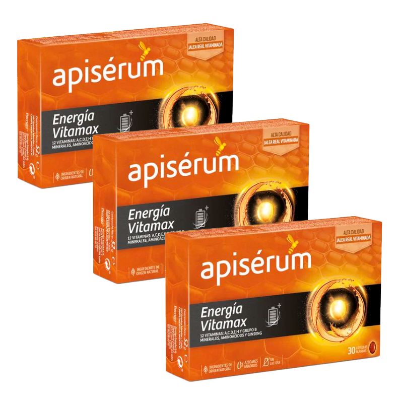 ApiSérum Triplo Energia Vitamax 3 x 30 cápsulas Blandas