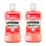 Listerine Duplo Enjuague Bucal Sin Alcohol Para Niños, Protección Anti Caries, Con Flúor, 2 x 500 Ml