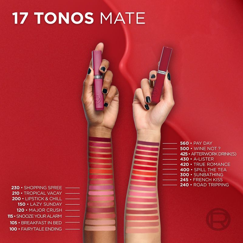 L'Oréal Paris Infaillible Le Matte Resistance Acabado Mate 16H*. Tono 430 A-Lister