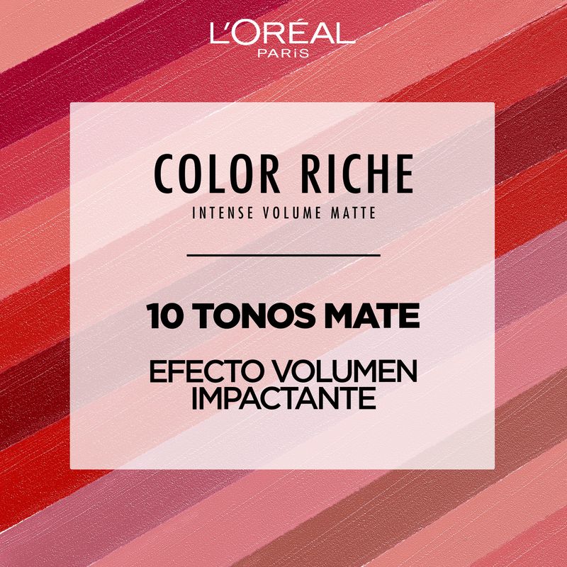 L'Oréal Paris Barra De Labios Color Riche Intense Volume Mate Tono 187 Fushia Libre