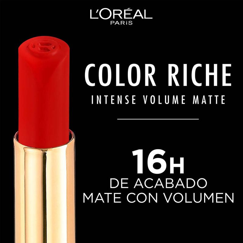 L'Oréal Paris Barra De Labios Color Riche Intense Volume Mate Tono 187 Fushia Libre