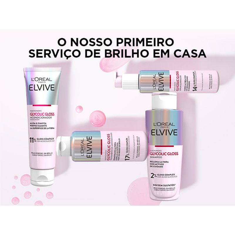 L'Oréal Paris Elvive Tratamiento 5 Min. Glycolic Gloss Con Ácido Glicólico Cabello Suave Y Brillante