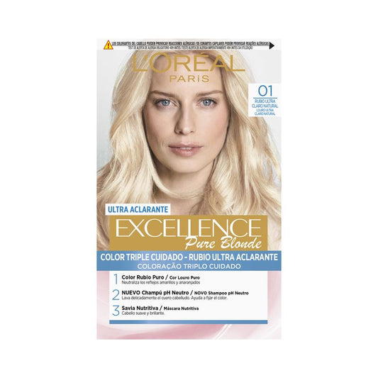 L'Oréal Paris Excellence Pure Blonde Ultra-Aclarante - Tono 01 Rubio Ultra Claro Natural