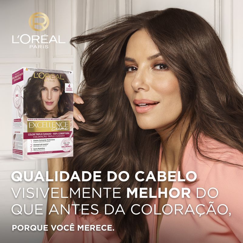 L'Oréal Paris Excellence Creme Tinte Permanente - Tono 4.54 Castaño Caoba Cobrizo