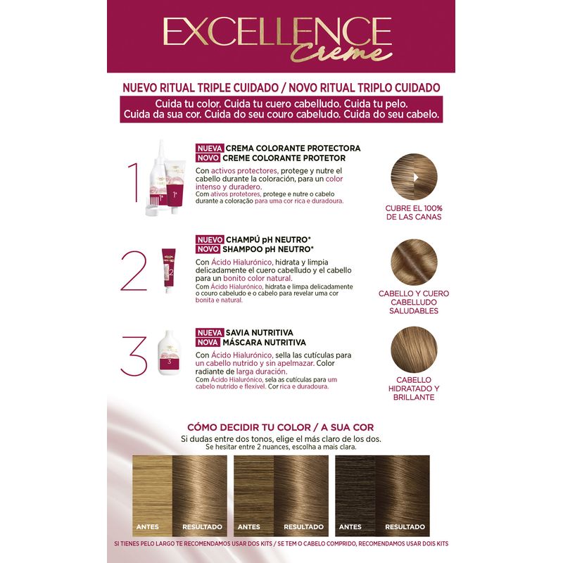 L'Oréal Paris Excellence Creme Tinte Permanente - Tono 7 Rubio