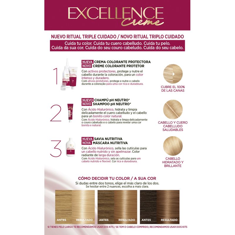 L'Oréal Paris  Excellence Creme Tinte Permanente - Tono 9.3 Rubio Muy Claro Dorado