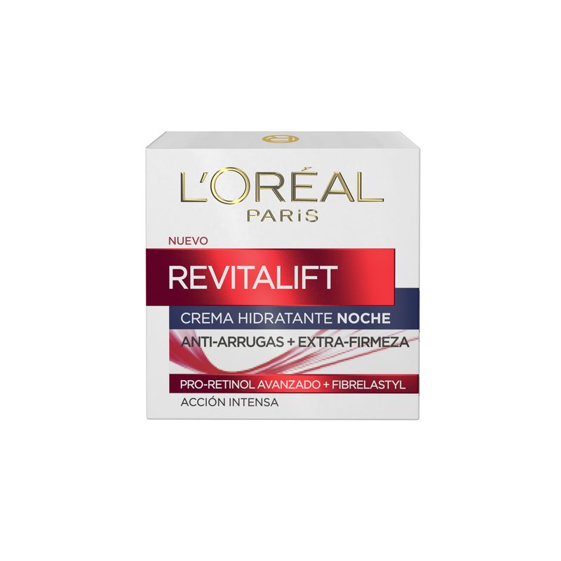 L'Oréal Paris Revitalift Crema Noche Antiarrugas - Con Pro-Retinol - 50 Ml