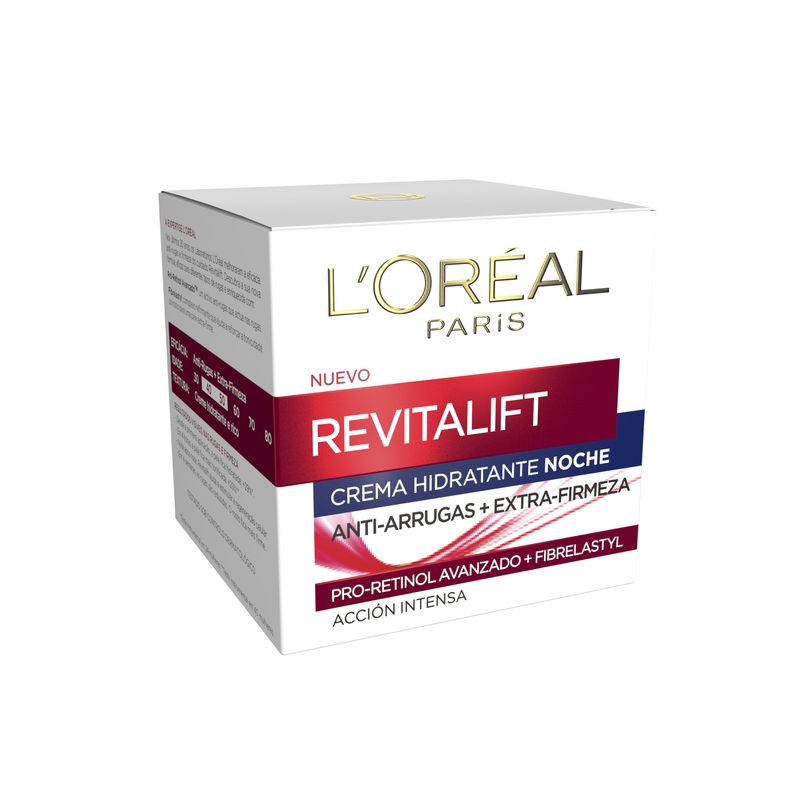 L'Oréal Paris Revitalift Crema Noche Antiarrugas - Con Pro-Retinol - 50 Ml