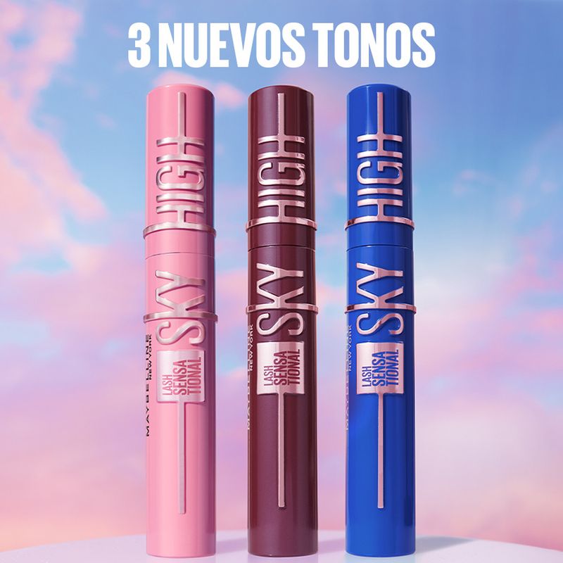 Maybelline New York Lash Sensational Sky High Máscara: Longitud y volumen, tono Burgundy Haze