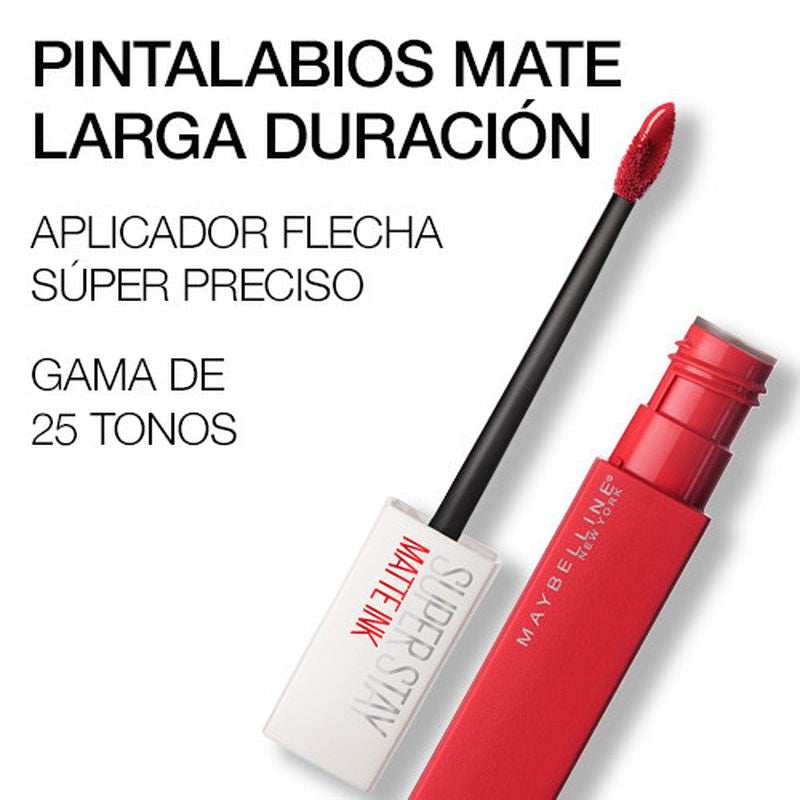 Maybelline New York Superstay Matte Ink Moodmakers Pintalabios Mate Larga Duración Tono 455 Harmonizer