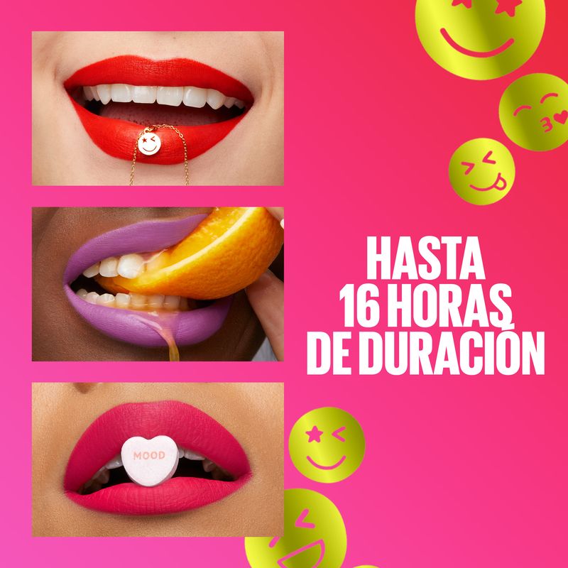 Maybelline New York Superstay Matte Ink Moodmakers Pintalabios Mate Larga Duración Tono 455 Harmonizer