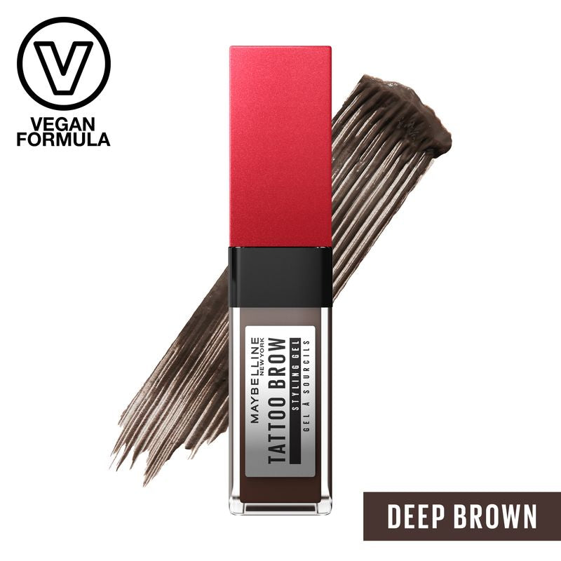 Maybelline New York Tattoo Brow Gel Para Cejas Rellenas, Tono 260 Deep Brown