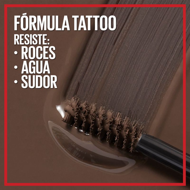 Maybelline New York Tattoo Brow Gel Para Cejas Rellenas, Tono 260 Deep Brown