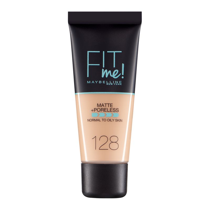 Maybelline New York Fit Me Mate Y Afinaporos Base De Maquillaje Tono 128 Warm Nude Calca A Tu Tono Y Textura Pieles Medio Claras - 30Ml