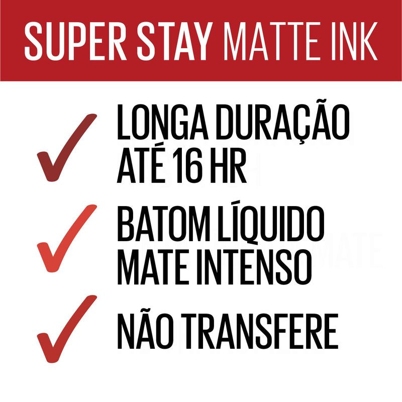 Maybelline New York Pintalabios Mate Larga Duración Superstay Matte Ink Tono 05 Loyalist Color Nude