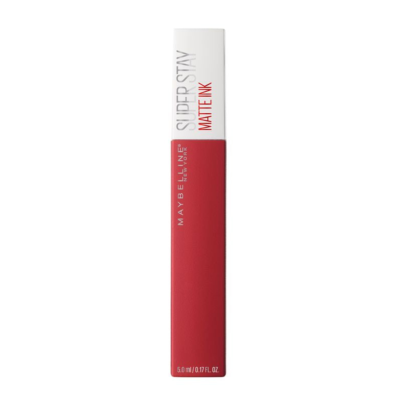 Maybelline New York Superstay Matte Ink Pintalabios Mate Larga Duración Tono 20 Pioneer Color Rojo