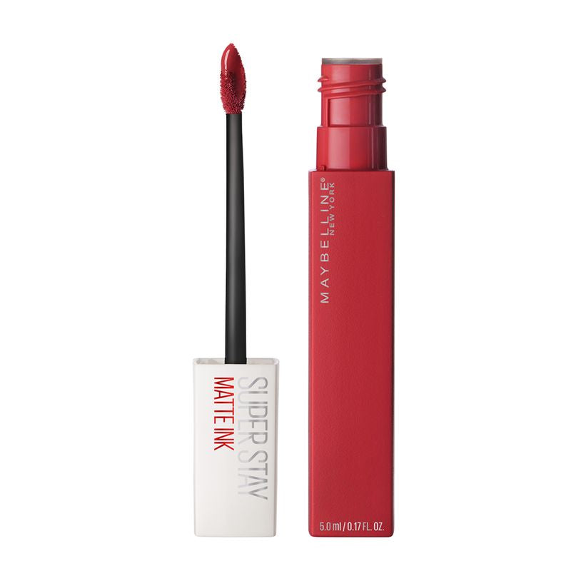 Maybelline New York Superstay Matte Ink Pintalabios Mate Larga Duración Tono 20 Pioneer Color Rojo