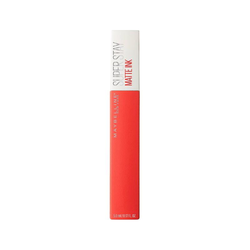 Maybelline New York Superstay Matte Ink Pintalabios Mate Larga Duración Tono 25 Heroine Color Naranja