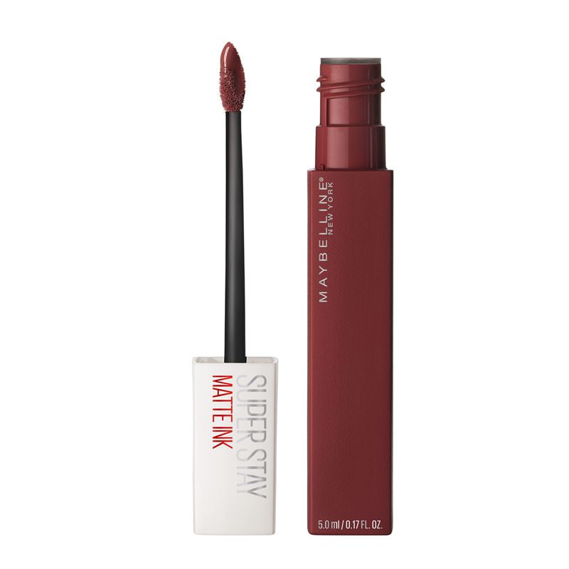 Maybelline New York Superstay Matte Ink Pintalabios Mate Larga Duración Tono 50 Voyager Color Vino