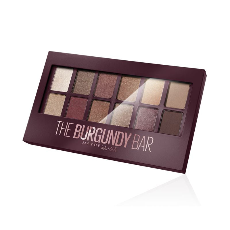 Maybelline New York The Burgundy Bar Paleta De Sombras De Ojos 12 Sombras Colores Nude Y Granates- 9,6 G