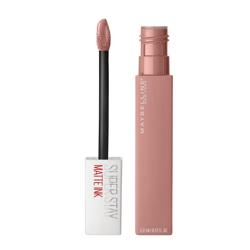 Maybelline New York Superstay Matte Ink Pintalabios Mate Larga Duración Tono 60 Poet Color Nude