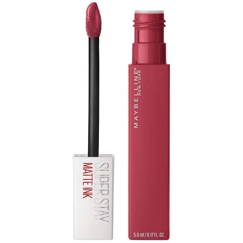 Maybelline New York Superstay Matte Ink Pintalabios Mate Larga Duración Tono 80 Ruler Color Rojo