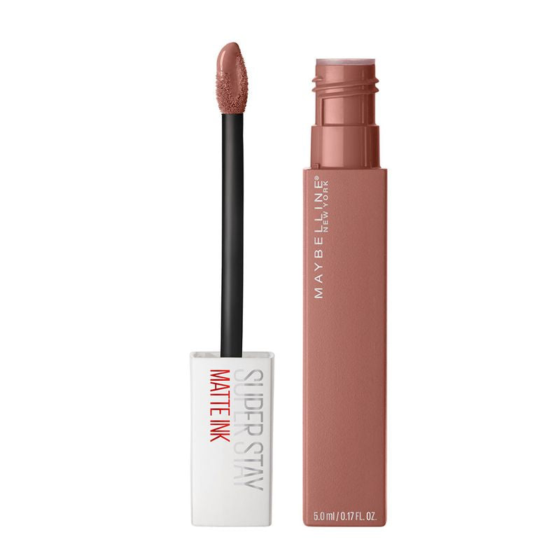 Maybelline New York Superstay Matte Ink Pintalabios Mate Larga Duración Tono 65 Seductress Color Nude