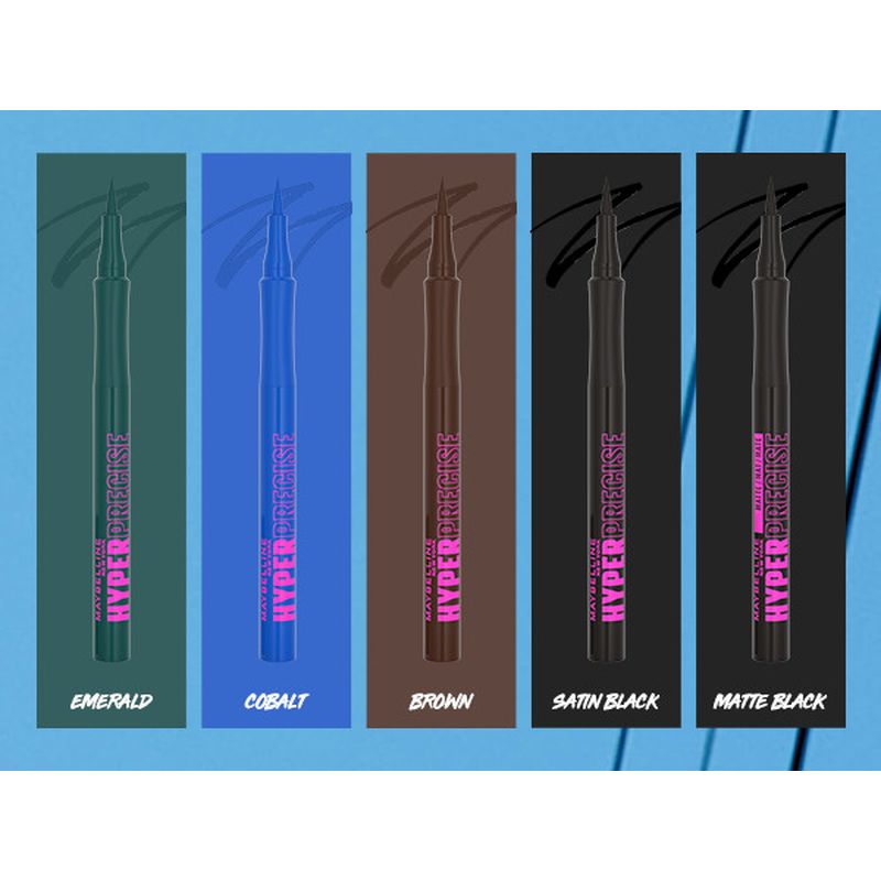 Maybelline New York Hyper Precise Eyeliner Preciso Larga Duración Waterproof Negro Mate