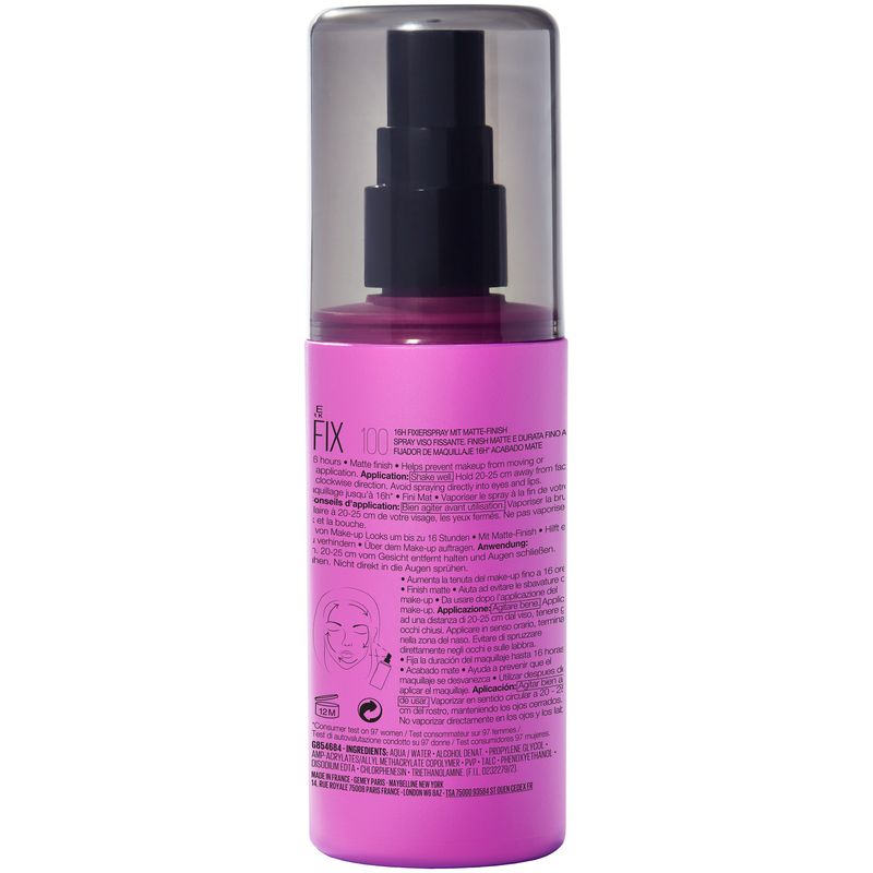 Maybelline New York Lasting Fix Spray Fijador De Maquillaje Setting Spray Larga Duración- 100Ml