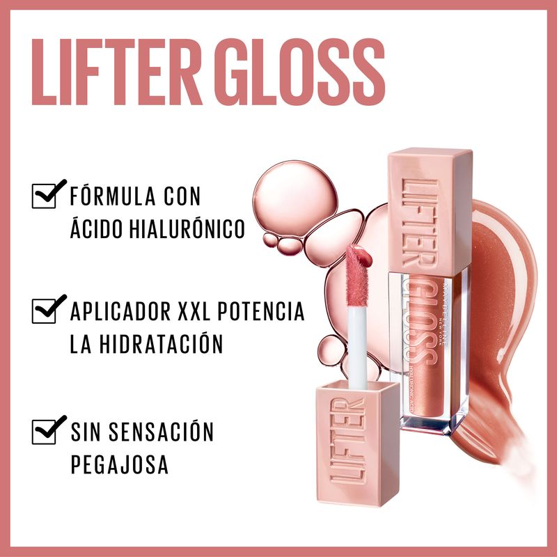 Maybelline New York Lifter Gloss Brillo De Labios Tono 06 Reef.
Hidratación Intensa Y Labios Rellenos.