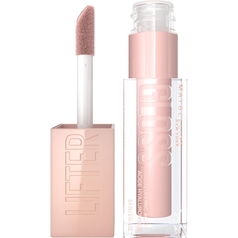 Maybelline New York Lifter Gloss Brillo De Labios Tono 02 Ice. Hidratación Intensa Y Labios Rellenos.