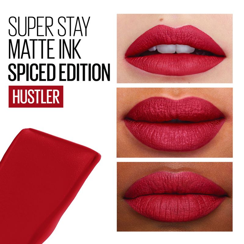 Maybelline New York Superstay Matte Ink, Pintalabios Líquido Tono 335 Hustler