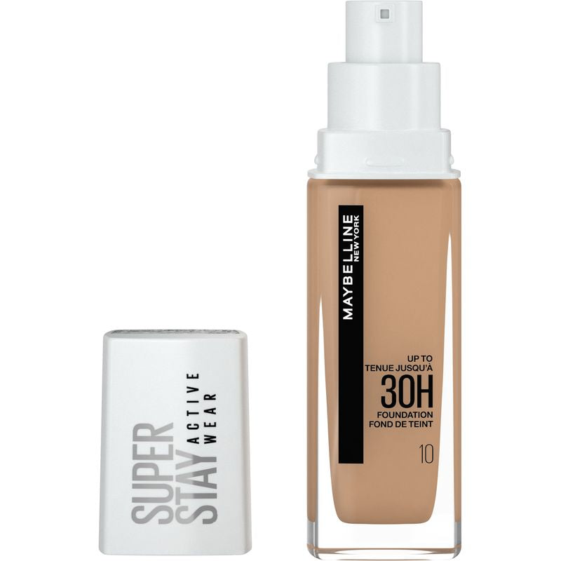 Maybelline New York Superstay Activewear 30H Base De Maquillaje De Larga Duración Y Alta Cobertura. Tono 10 Ivory.