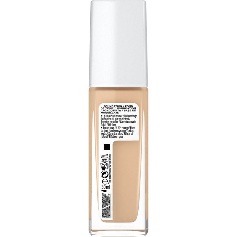 Maybelline New York Superstay Activewear 30H Base De Maquillaje .De Larga Duración Y Alta Cobertura. Tono 22 Light Basque