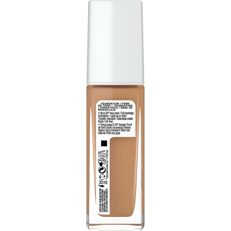 Maybelline New York Superstay Active Wear Base De Maquillaje Que Lo Da Todo 30H. Tono 32 Golden.