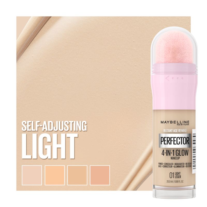 Maybelline New York Instant Perfector Glow 4-En-1, El Glow Que Usas Como Quieras, Tono 01 Light