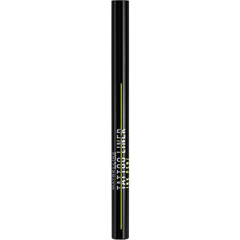 Maybelline New York Tattoo Liner Ink Pen, Eyeliner En Formato Rotulador, Waterproof, Fórmula Tattoo Hasta 24H, Negro