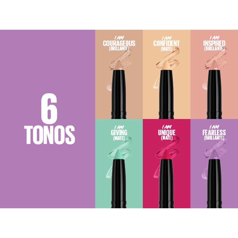 Maybelline New York Color Tattoo Stix, Sombra De Ojos + Liner En Formato Stick.Tono I Am Inspired.