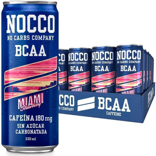 Nocco  Pack Bcaa Miami Strawberry, 12 uds x  330 ml