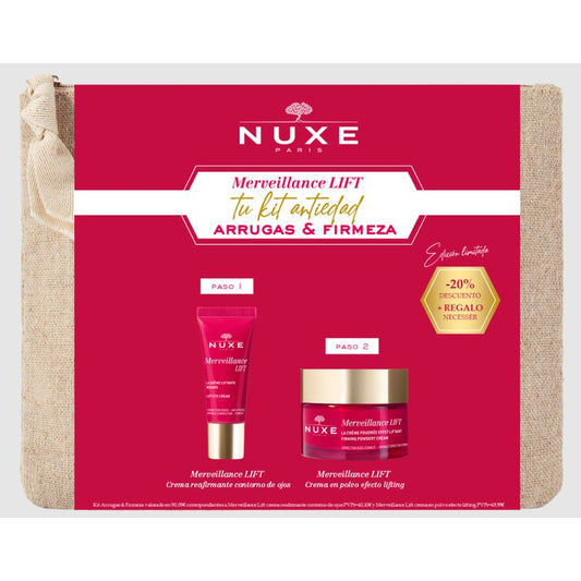 Nuxe Kit Antiedad Arrugas & Firmeza Merveillance Lift Rutina De Día, 50 + 15 ml